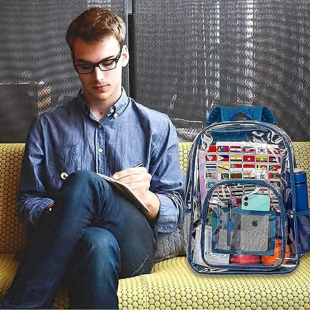 New Clear Backpack Heavy Duty PVC Transparent Backpack - Picture 2 of 9